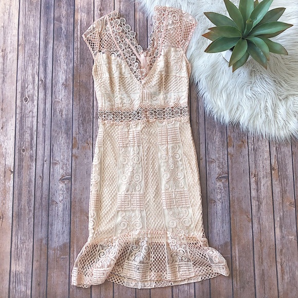 Soieblu Dresses & Skirts - SOIEBLUE Lace Cut-out Dress